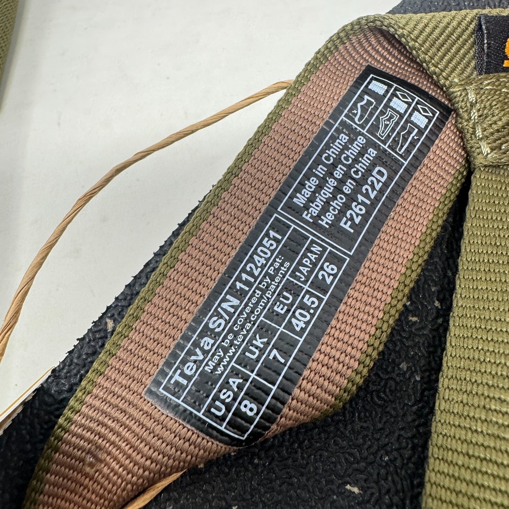 NWT Teva Reflip Flip Flops Sandal Black and Olive 1124051 Men's Size 8 - Picture 8 of 8